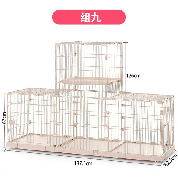 Pet Cage Free Combination Cat Cage Home Indoor Can Diy Large Space Cat Nest Villa Pet Butler Larger