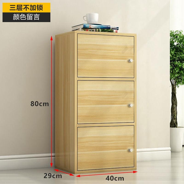 AUSITUR Simple Bookshelf Locker Bookcase Small Children's Minimalist Storage Cabinet for Balcony