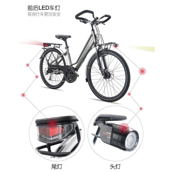 Momentum Isee530 Touring Bike Hydraulic Disc Brakes 27 Speed Butterfly Handlebar Shifting Adult City