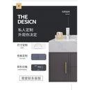 Runzeu Rock Slab Marble Bathroom Cabinet Combination Modern Simple Toilet Washstand Washbasin Light