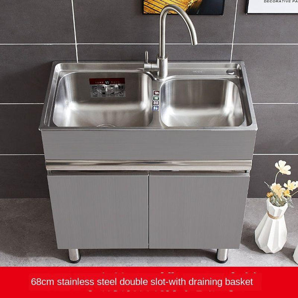 304 Sink Stainless Wash Pool Basin Steel Laundry Cabinet Bathroom Cabinets Washbasin Laundry Pool
