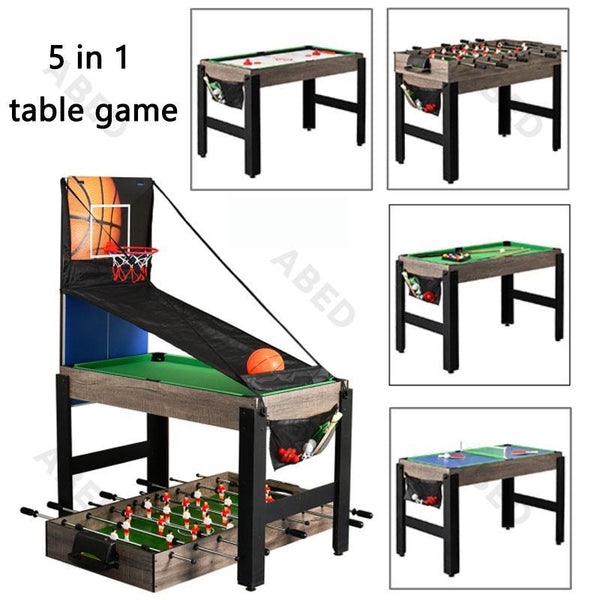 K.T 5 In 1 Mini Billiard Table Pool Table Tennis Table Multi-function Children's Game Interactive