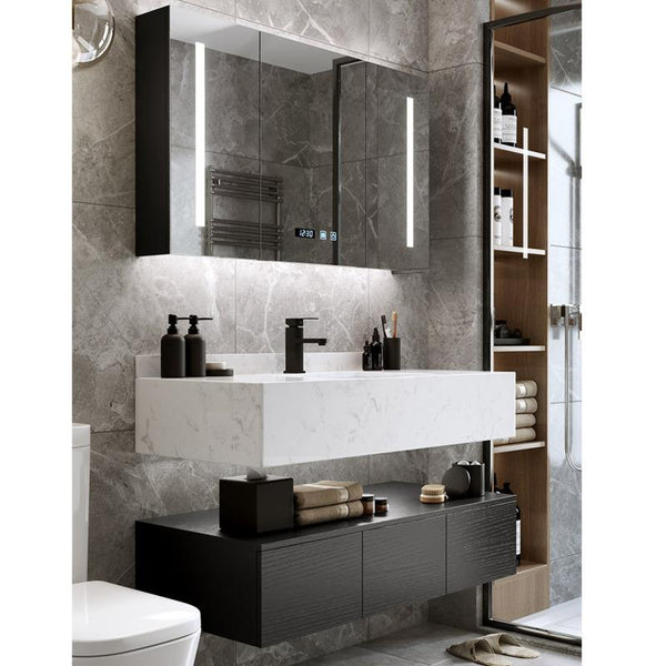 Marble Bathroom Cabinet Combination Intelligent Modern Simple Toilet Light Luxury Sink Wash Face