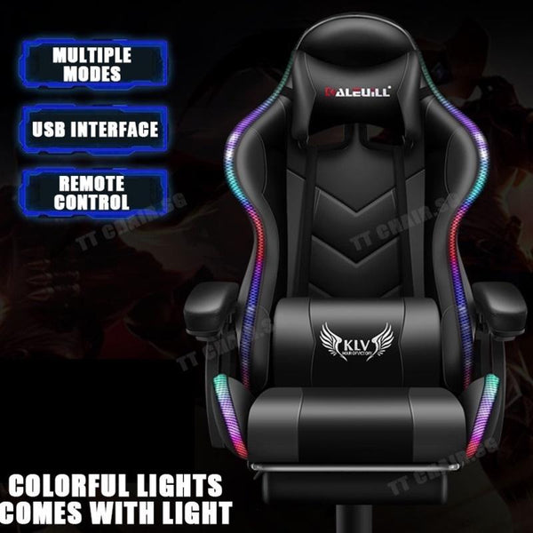 Desiny Gaming Chair Bluetooth Audio Computer Chair Color Light With Massage Office Chair