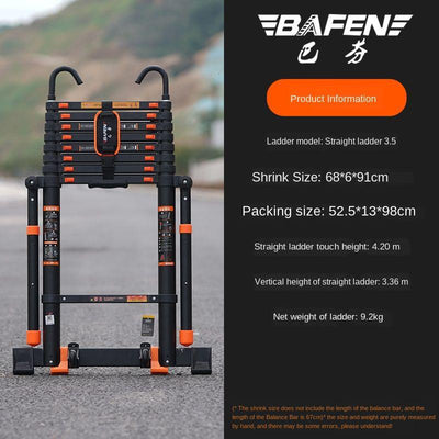 Portable Stairs Thickened Aluminum Alloy Engineering Telescopic Herringbone Household Folding Ladder