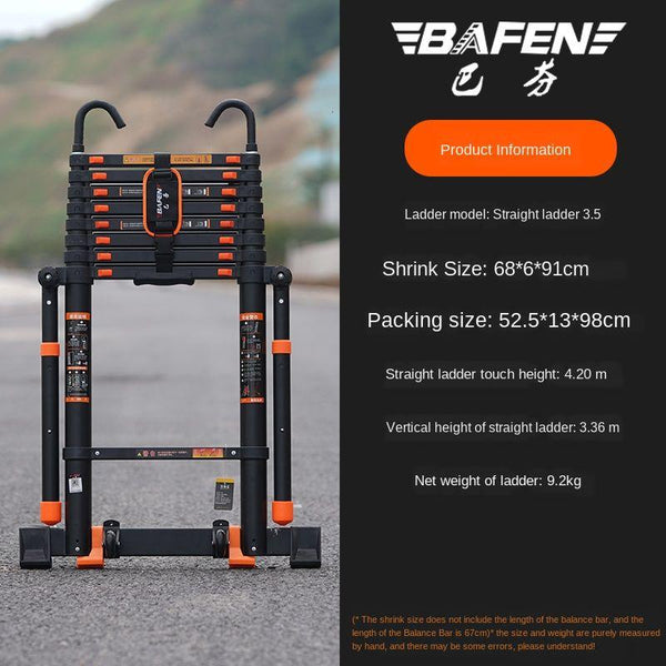 Portable Stairs Thickened Aluminum Alloy Engineering Telescopic Herringbone Household Folding Ladder