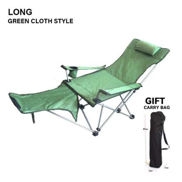 WONZOM Outdoor Foldable Chair Casual Portable Field Camping Chair Arm Chair Recliner Lounge Chair