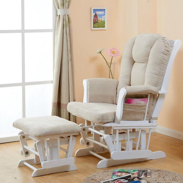 SENBIJU European Solid Wood Rocking Pregnant Nursing Elderly Rattan Adult Leisure Nap Chair Lazy
