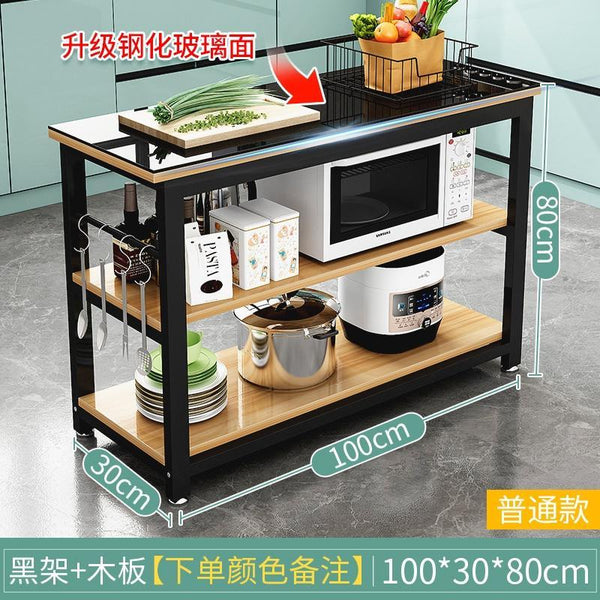 Kitchen Cabinet Cupboard Sideboard Kitchen Shelf Floor Type Multi-layer Cutting Table Household