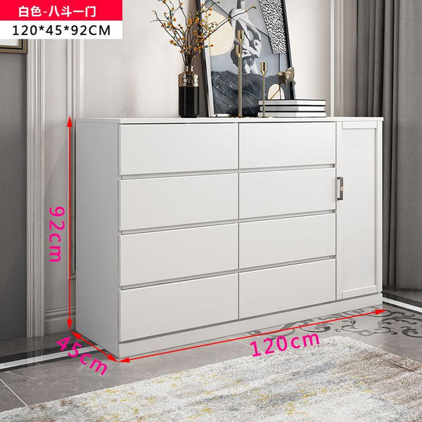 All Solid Wood Simple Modern Drawer Locker Living Room Bedroom Storage Cabinet Chest of Drawers