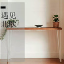 Youshang Furniture Nordic Simple Strip Rectangular Iron Solid Wood Wall Narrow Sofa Back Several