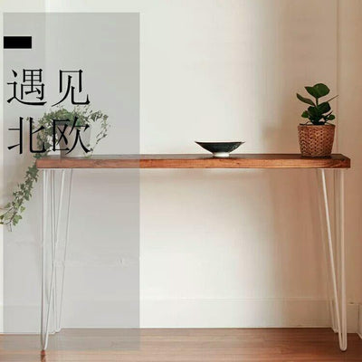 Youshang Furniture Nordic Simple Strip Rectangular Iron Solid Wood Wall Narrow Sofa Back Several