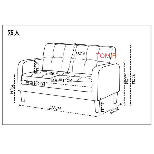 High Quality Sofa Bed Dual-purpose Bedroom Simple Lazy Fabric Sofa