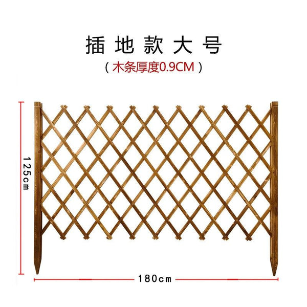 Outdoor Anticorrosive Wooden Fence Guardrail Telescopic Indoor Flower Garden Courtyard Decoration
