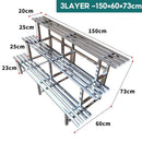 Stainless Steel Flower Rack Indoor/Outdoor Metal Plant Rack Ladder Flower Stand For Balcony Garden