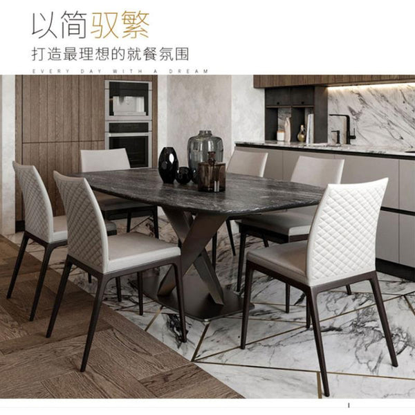 Italian Minimalist Light Luxury Dining Chair Back, Modern Simple Home, Nordic Iron Designer Single