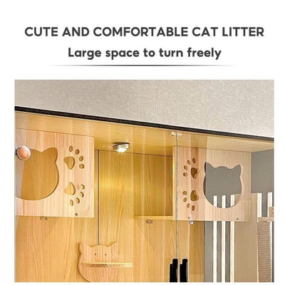 Byto Cat Cage Villa Solid Wood Luxury Three Floor Household Cat Cabinet General Breeding Room Pet