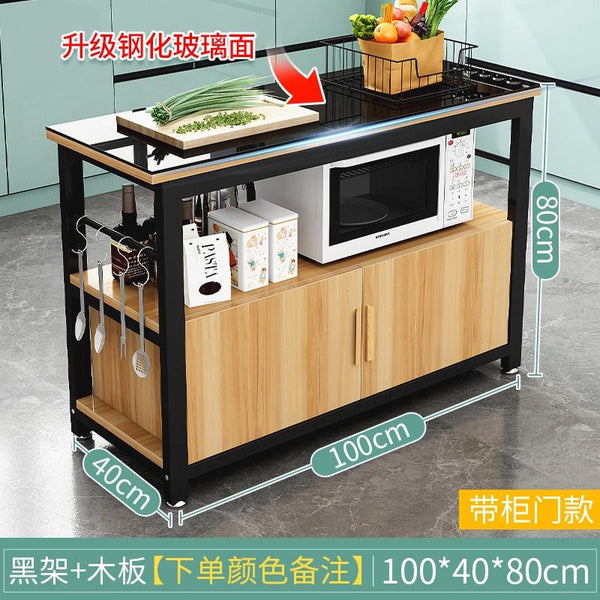 Kitchen Cabinet Cupboard Sideboard Kitchen Shelf Floor Type Multi-layer Cutting Table Household