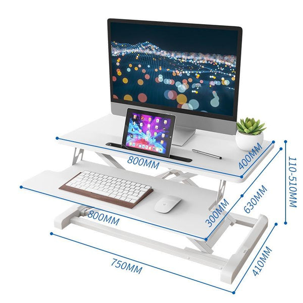 JINQUANJIA Standing Desk Laptop Foldable Table Heightening Bracket Office Lifting Table