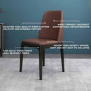 Nordic modern dining chair fashion waterproof dressing chair modern back chair PU leather dining