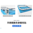 SHANJIE Stainless Steel Flat Driver's Cart Carrier Push Mute Folding Truck Trailer Pull Platform Car