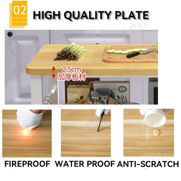 Kitchen Cabinet Cupboard Sideboard Kitchen Shelf Floor Type Multi-layer Cutting Table Household
