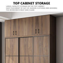 Simple Wardrobe Sliding Door Modern Small Family Bedroom Wooden Storage Cabinet Economy Style