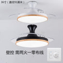 Ceiling invisible ceiling fan light ultra-thin LED telescopic folding fan light dining room living